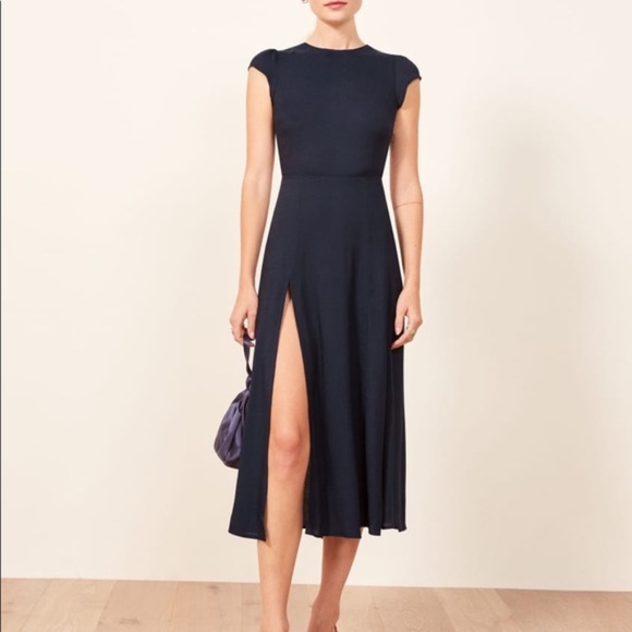 Reformation Navy Blue Dress - Picture 1 of 7